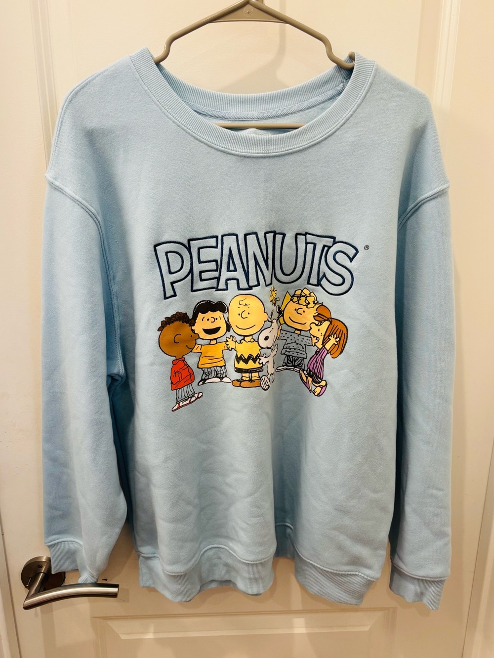 NWOT Peanuts Graphic Crewneck Sweatshirt - Light Blue - 1X